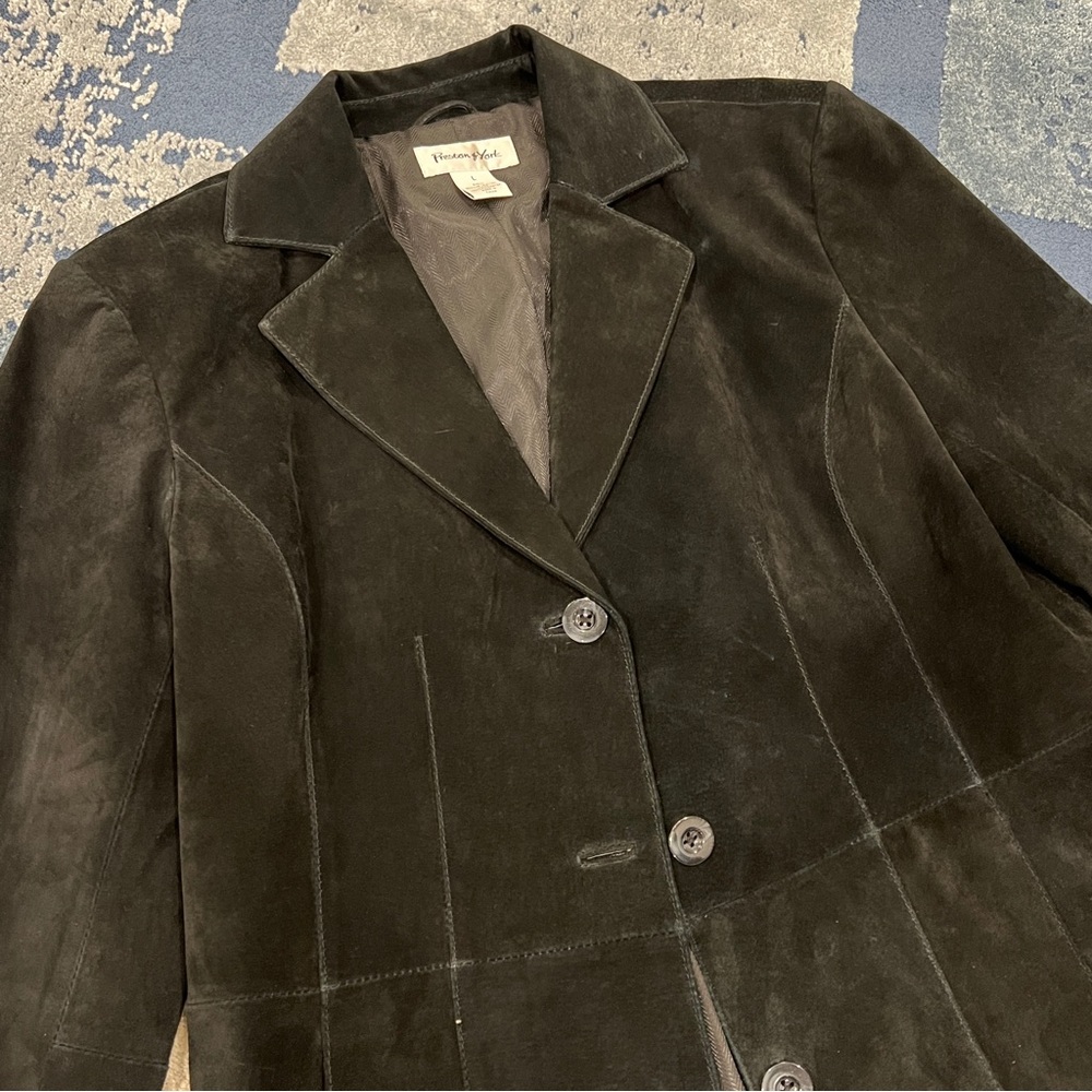 Preston & York Black Women's Leather Suede Jacket